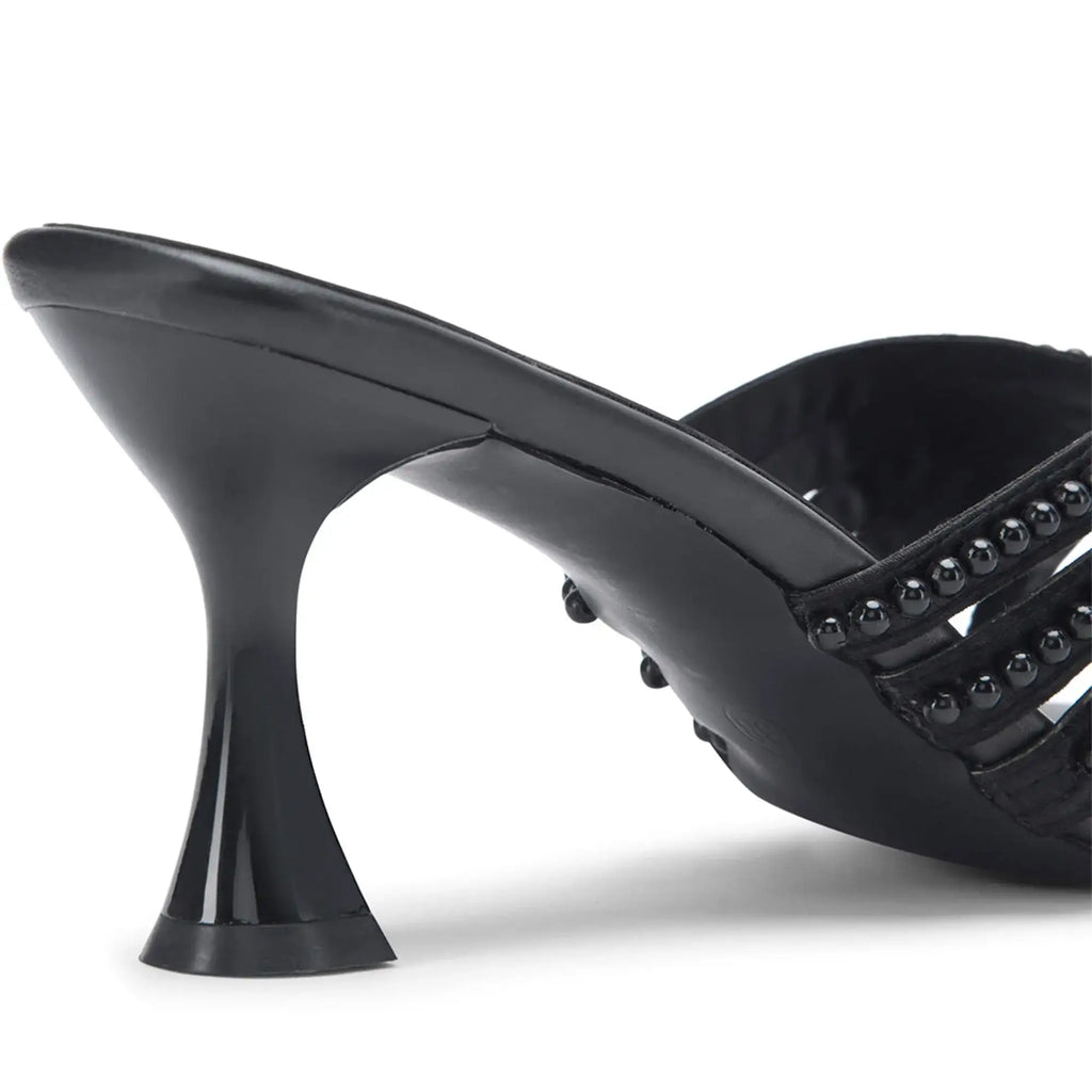 Victoria Pearl Black Heels - Lino Perros