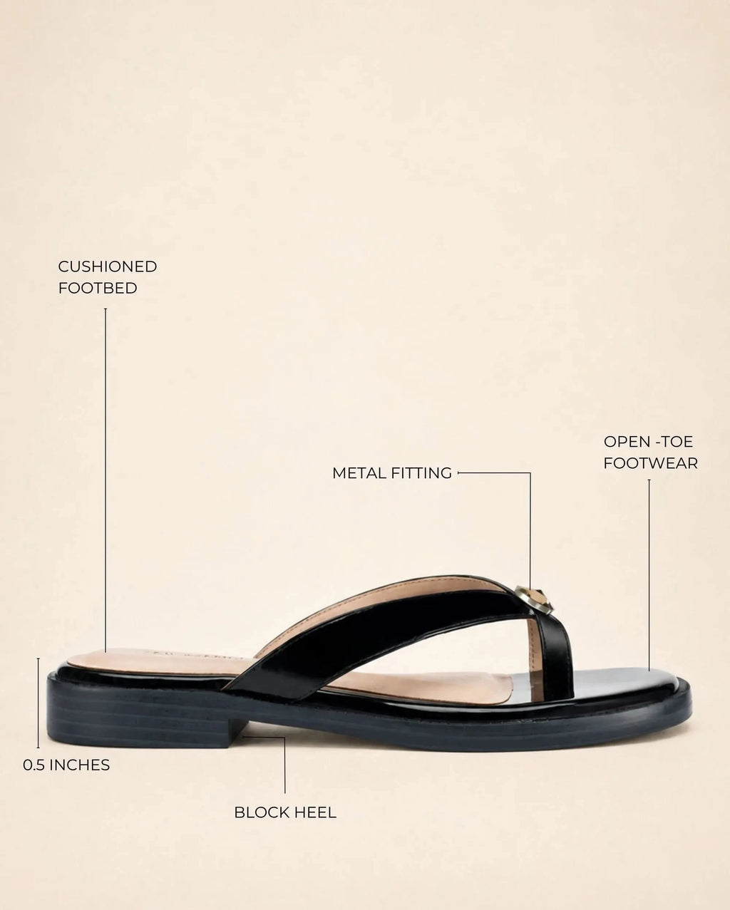 Mary Pepper Black Flats - Lino Perros