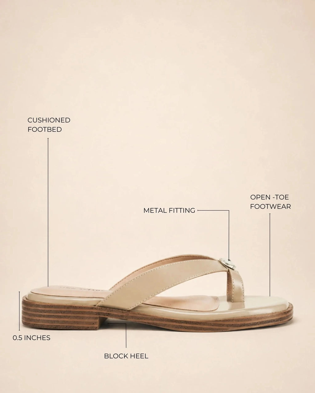 Mary Pepper Nude Flats - Lino Perros