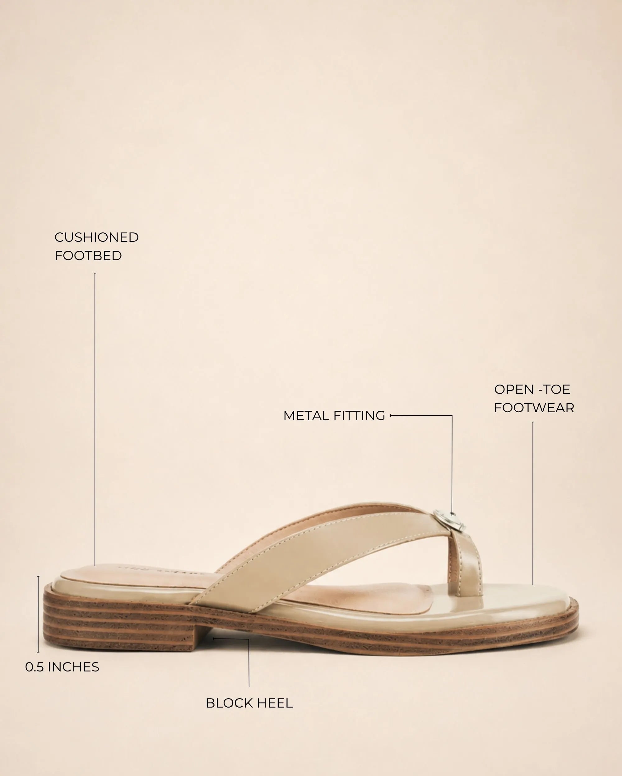 Mary Pepper Nude Flats - Lino Perros