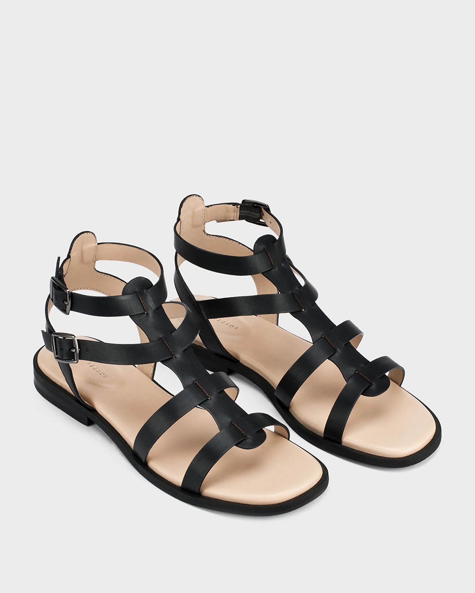Victoria Hallie Black Flats - Lino Perros
