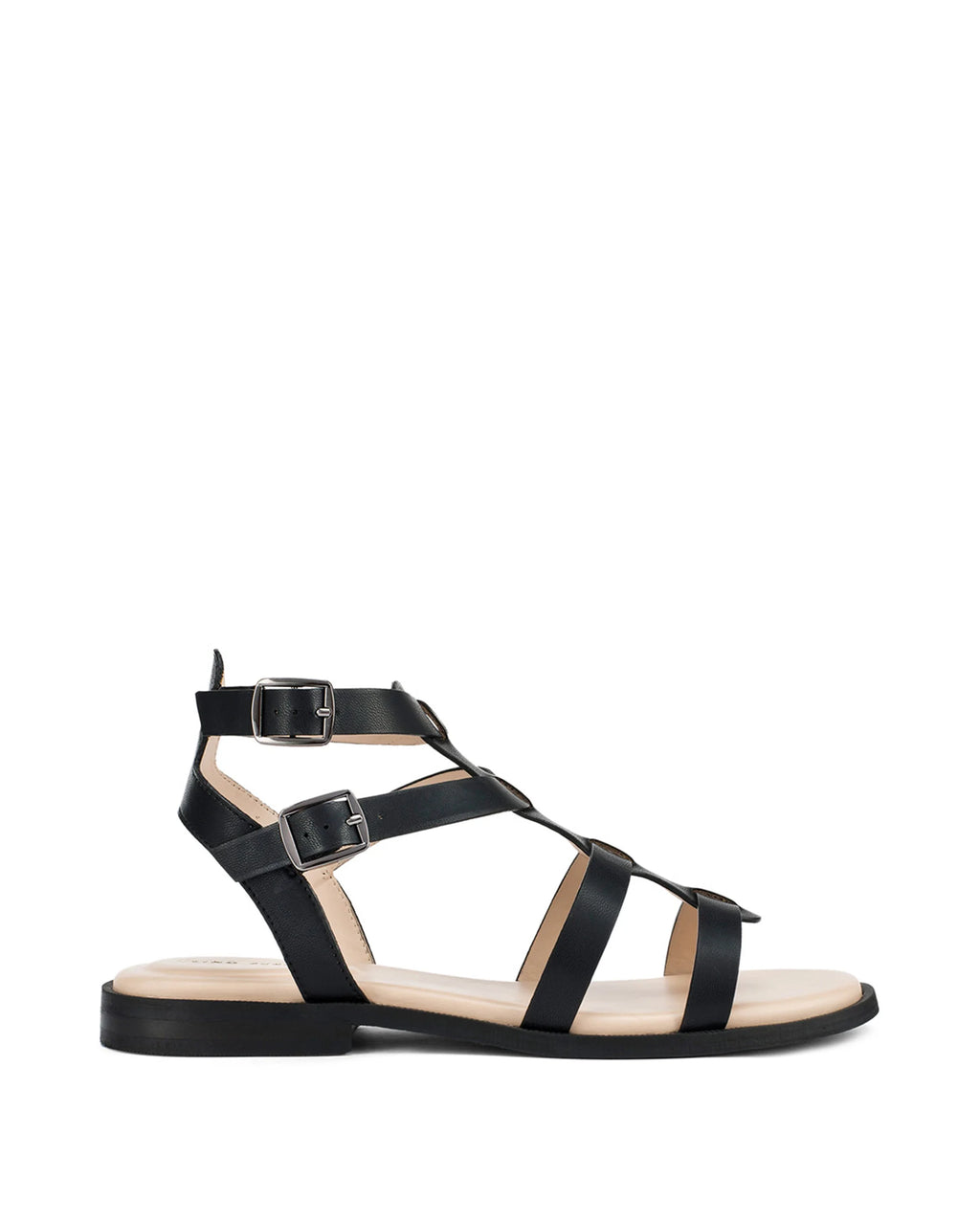 Victoria Hallie Black Flats - Lino Perros