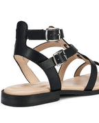Victoria Hallie Black Flats - Lino Perros