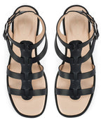 Victoria Hallie Black Flats - Lino Perros