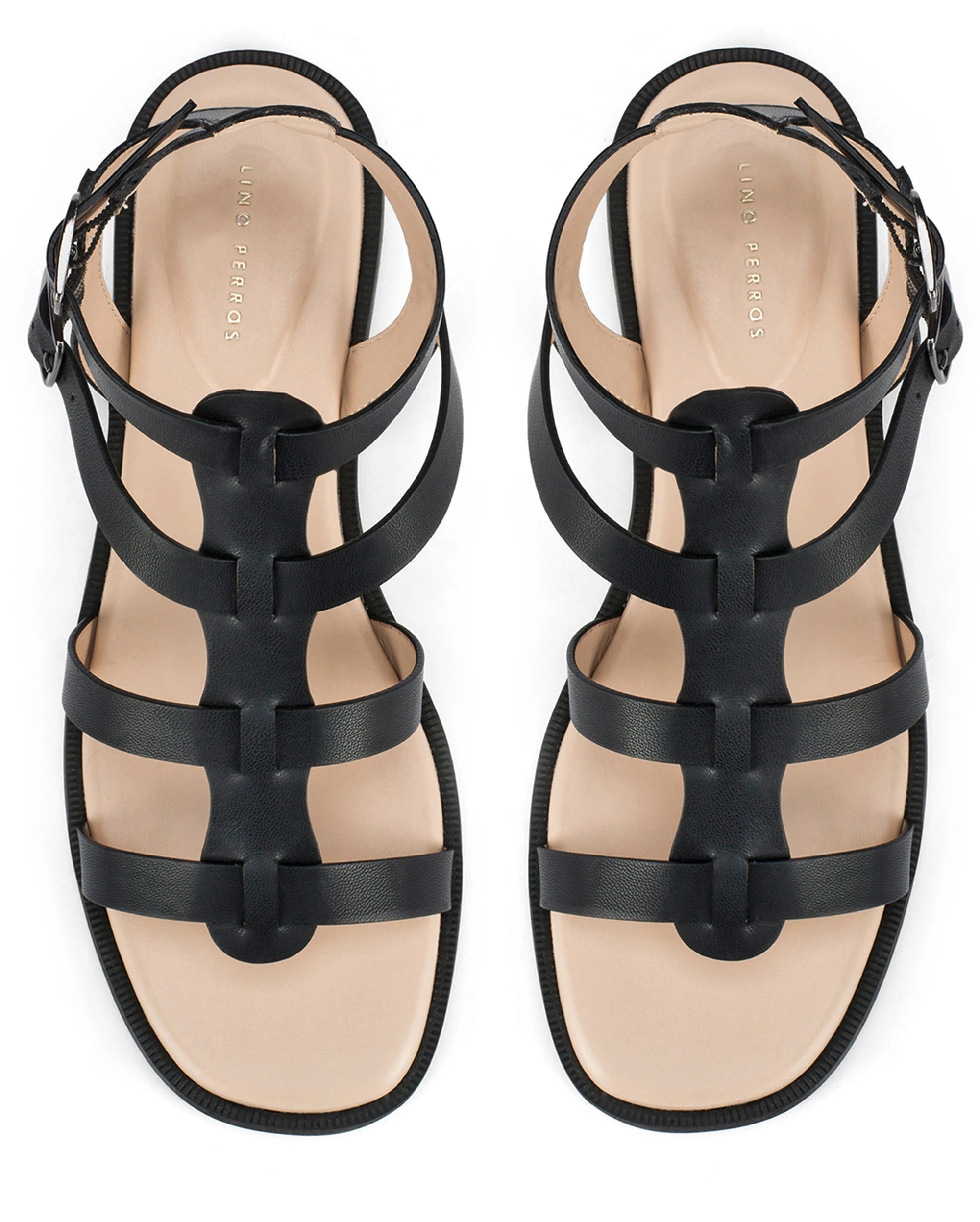 Victoria Hallie Black Flats - Lino Perros