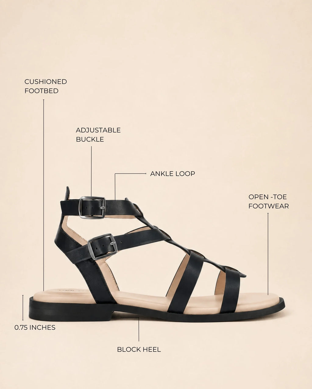 Victoria Hallie Black Flats - Lino Perros