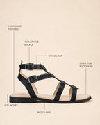 Victoria Hallie Black Flats - Lino Perros
