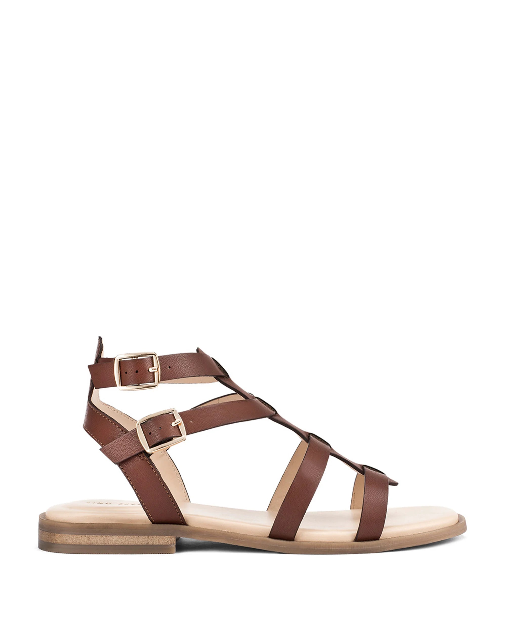 Victoria Hallie Brown Flats - Lino Perros