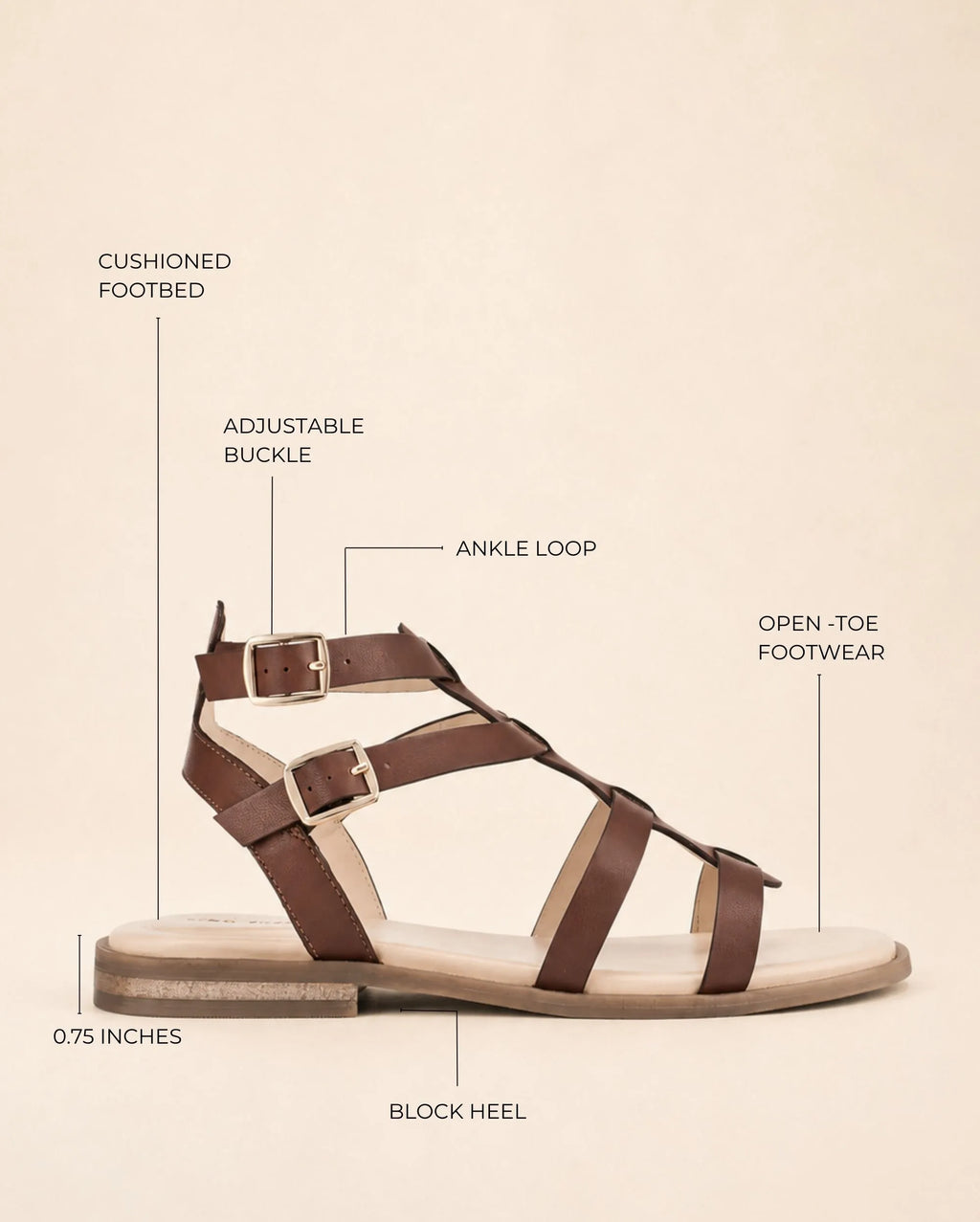 Victoria Hallie Brown Flats - Lino Perros