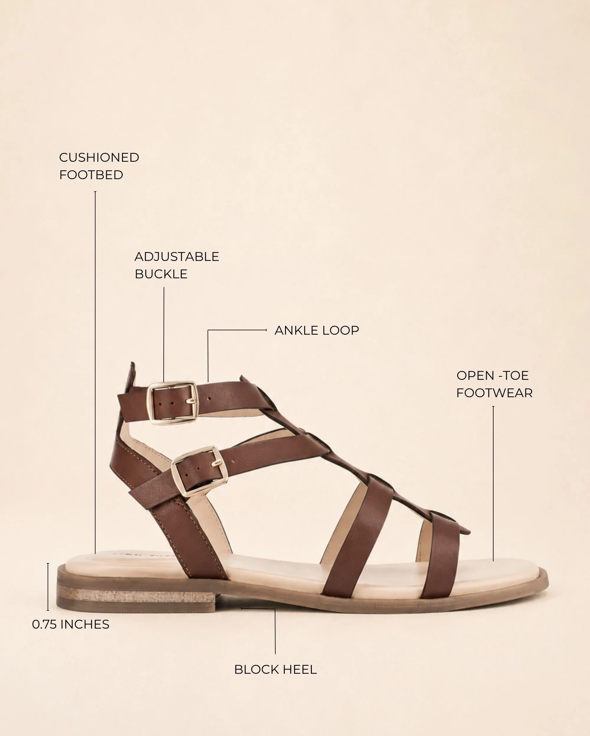 Victoria Hallie Brown Flats - Lino Perros