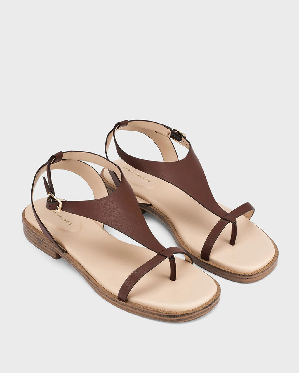 Victoria Isa Brown Flats - Lino Perros