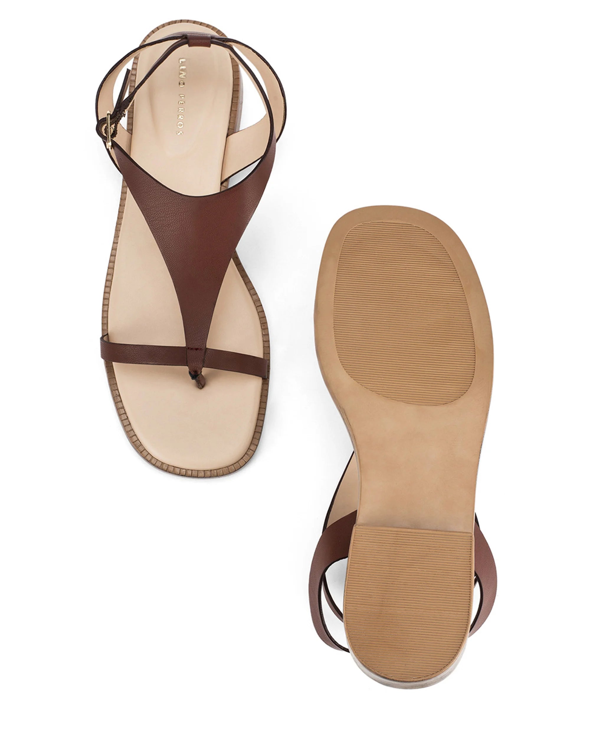 Victoria Isa Brown Flats - Lino Perros