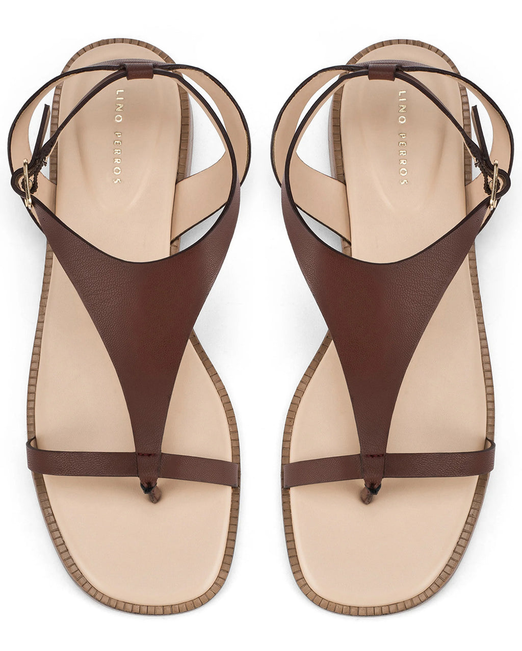 Victoria Isa Brown Flats - Lino Perros