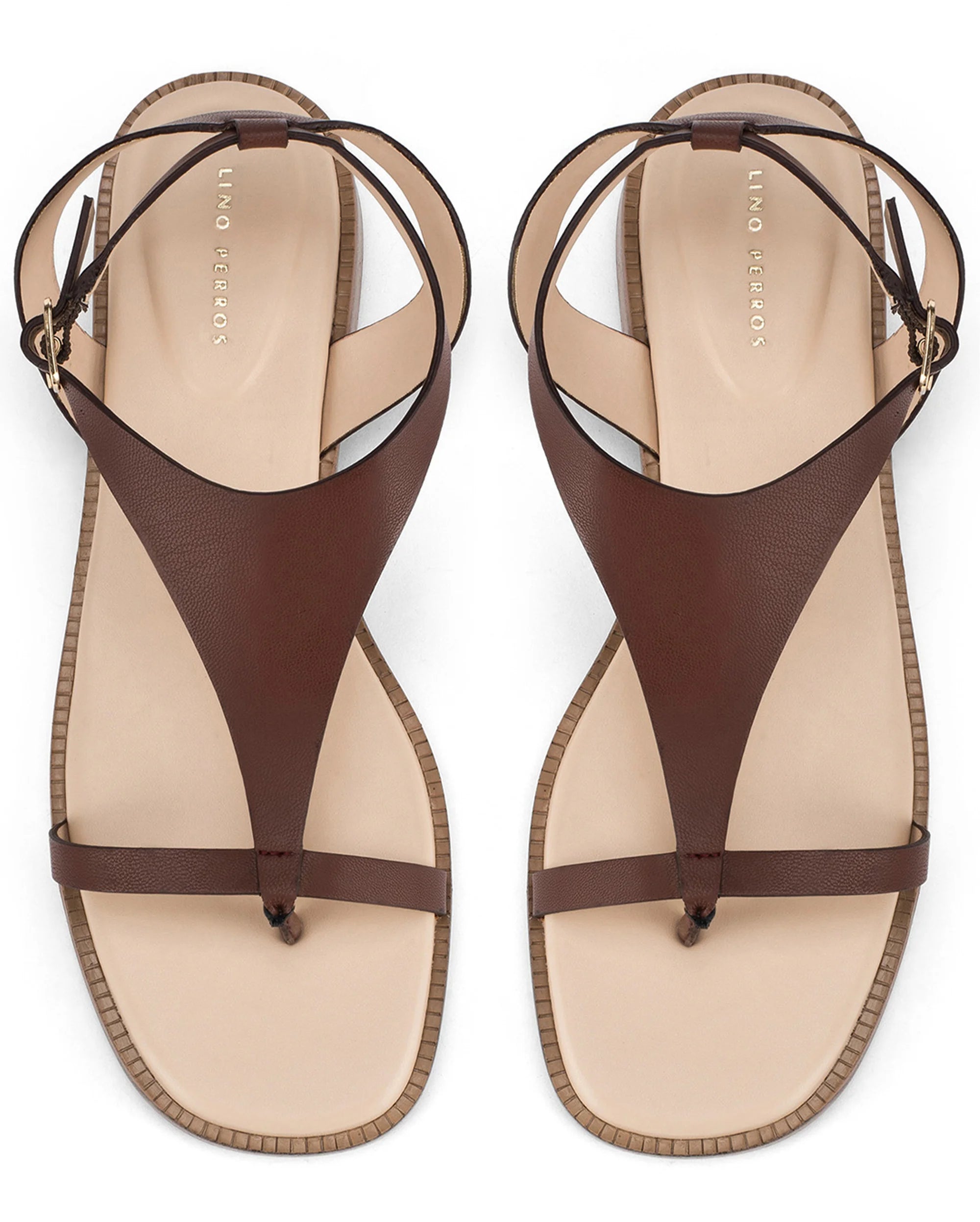 Victoria Isa Brown Flats - Lino Perros