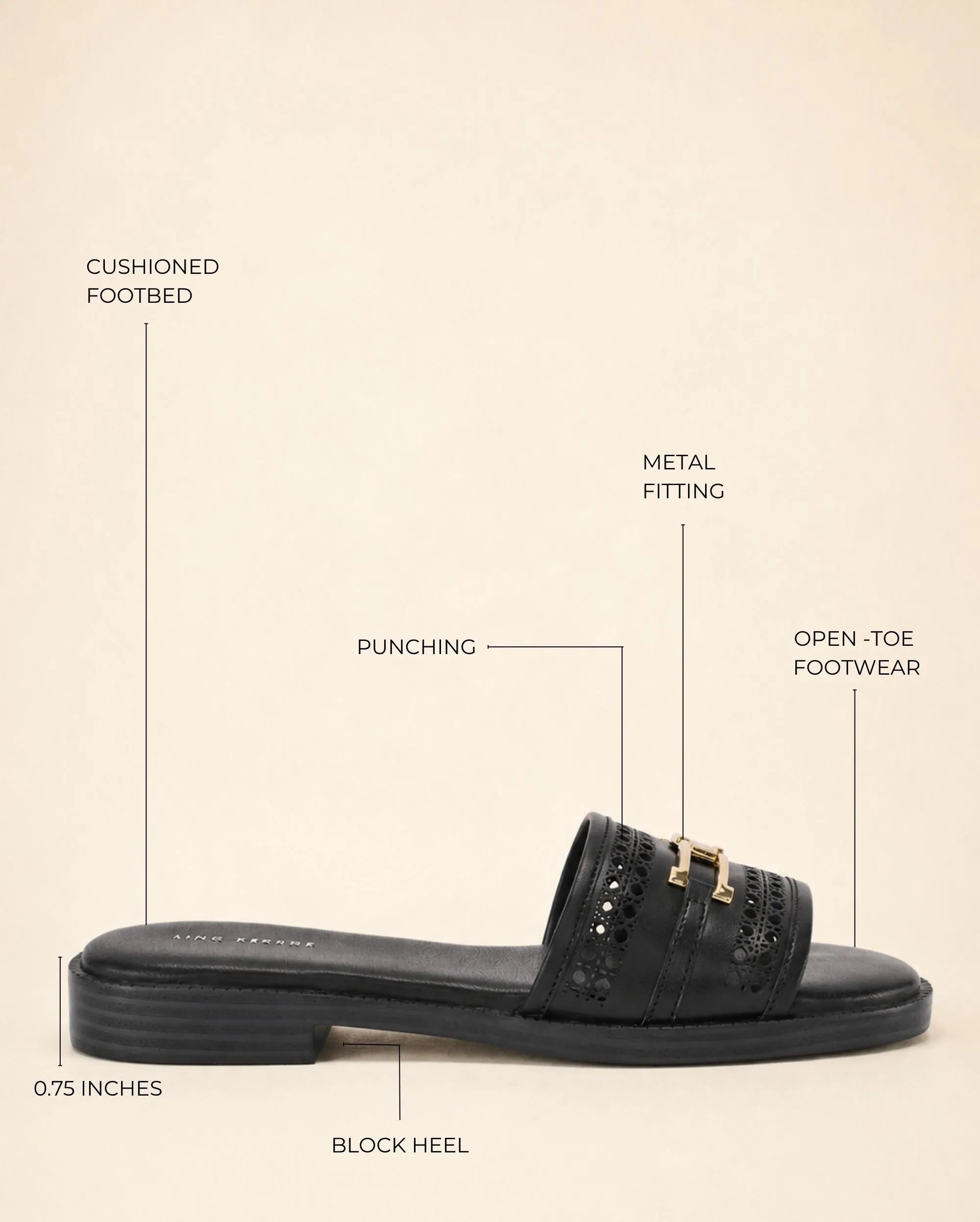 Gabbana Ammy Black Flats - Lino Perros