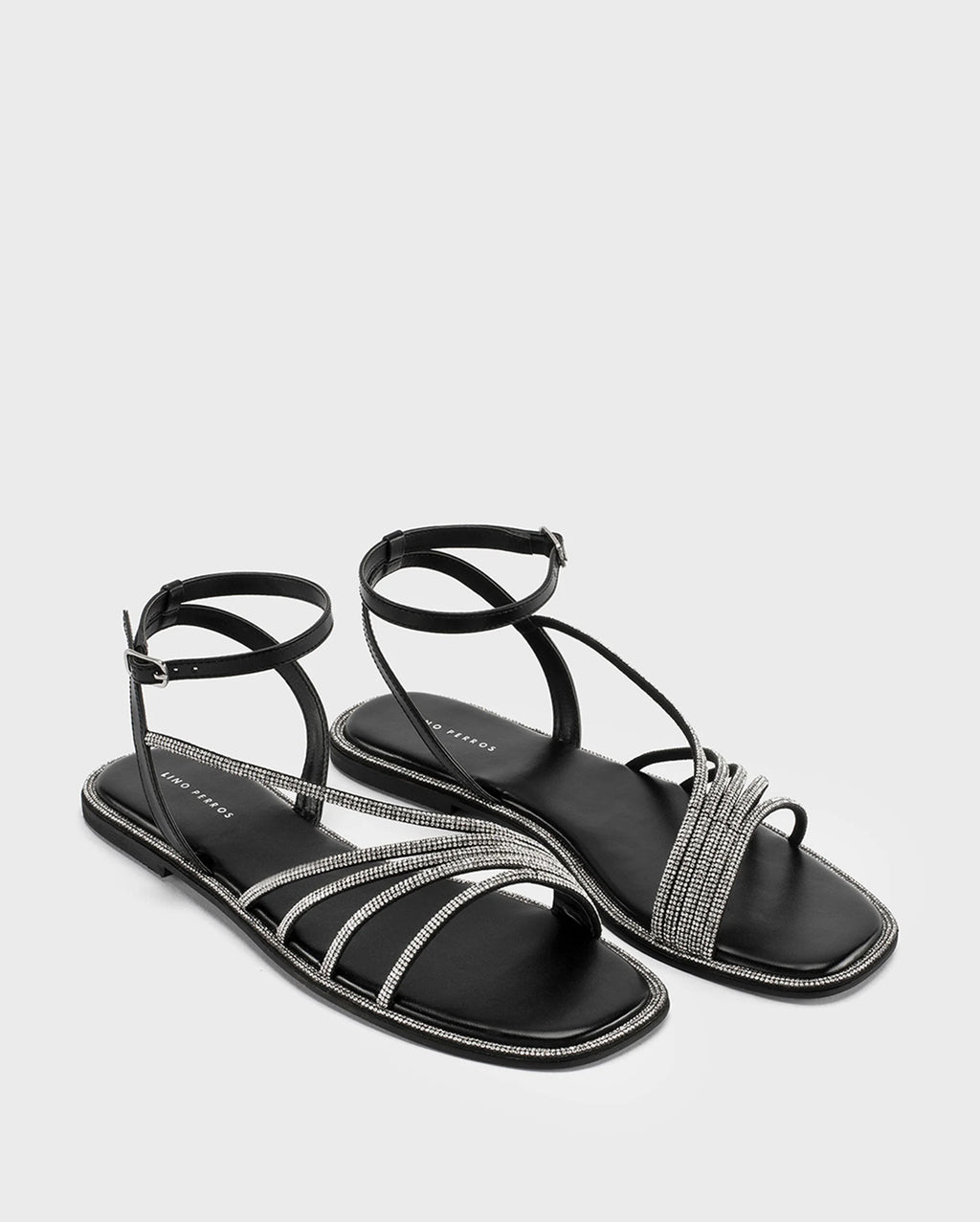 Victoria Ara Black Flats - Lino Perros