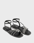 Victoria Ara Black Flats - Lino Perros