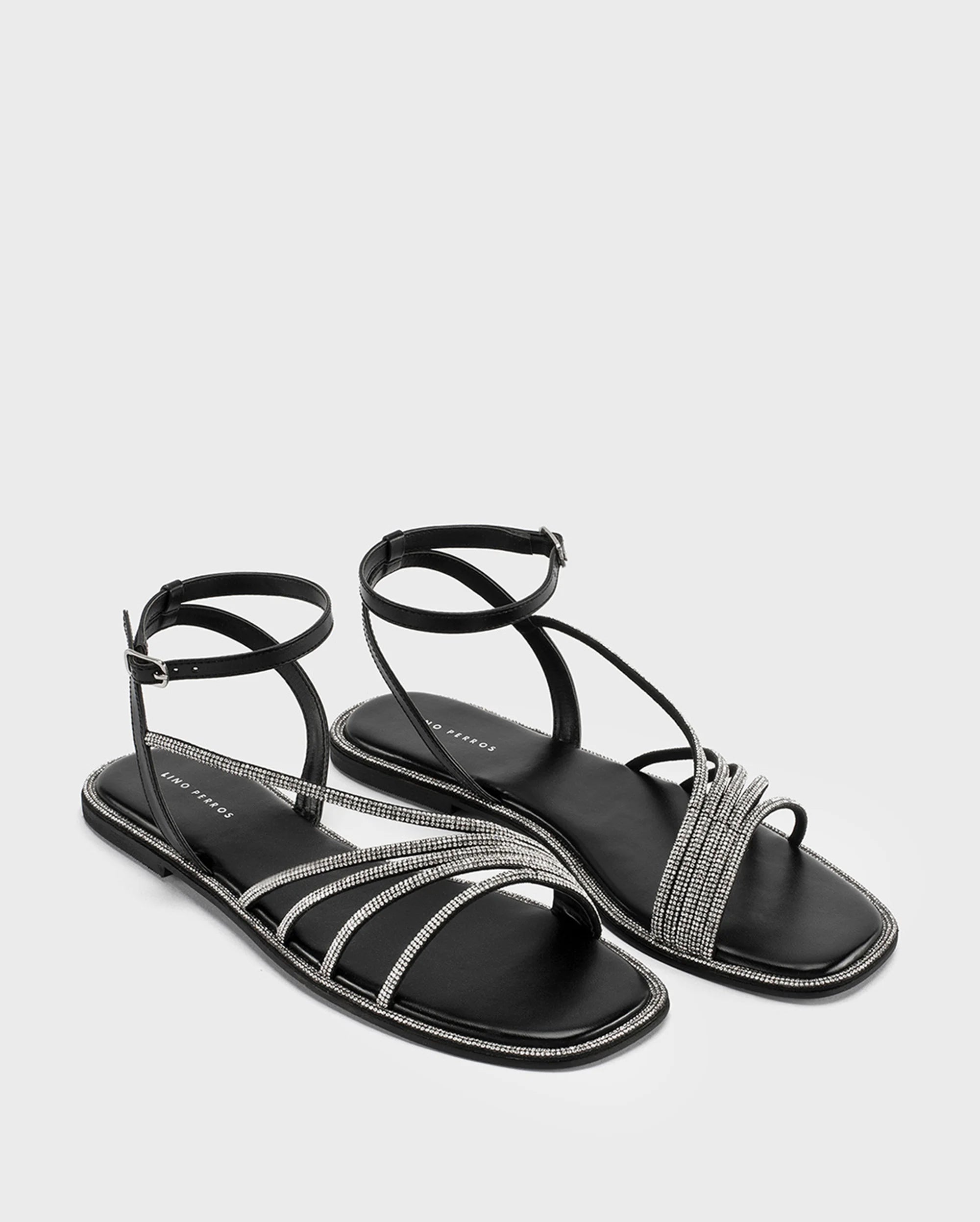 Victoria Ara Black Flats - Lino Perros