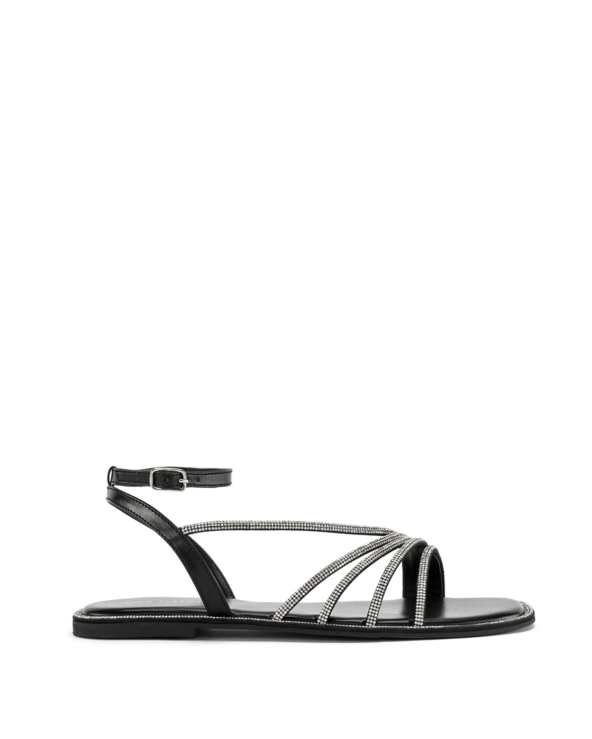 Victoria Ara Black Flats - Lino Perros