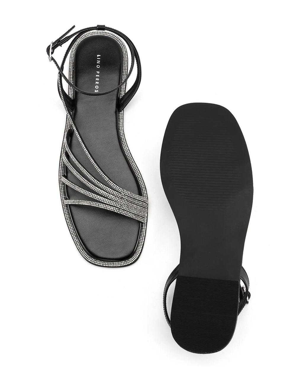 Victoria Ara Black Flats - Lino Perros