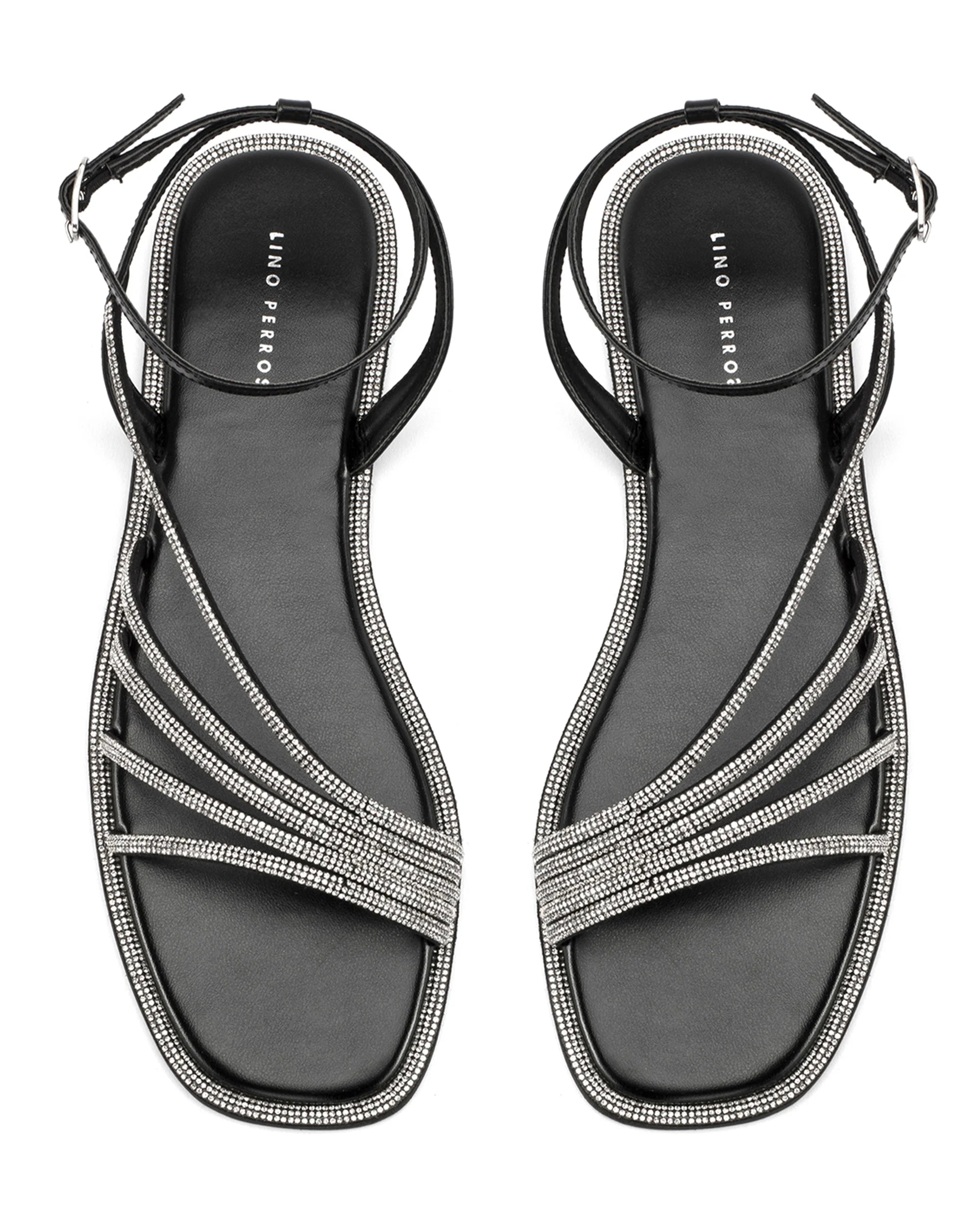 Victoria Ara Black Flats - Lino Perros