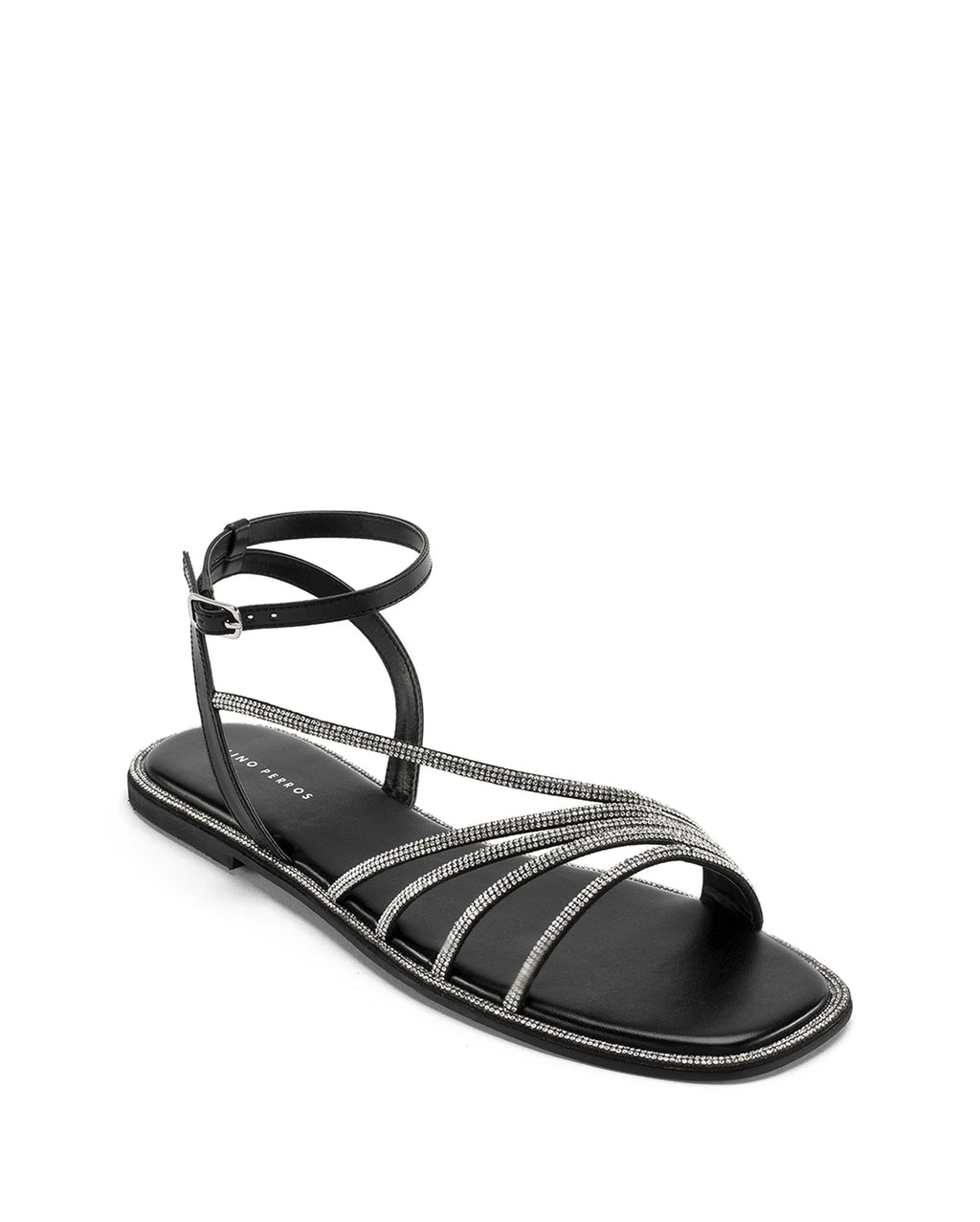 Victoria Ara Black Flats - Lino Perros