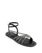 Victoria Ara Black Flats - Lino Perros