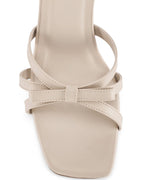 Hepburn Bow Off-White  Heels - Lino Perros