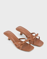 Hepburn Bow Tan Heels