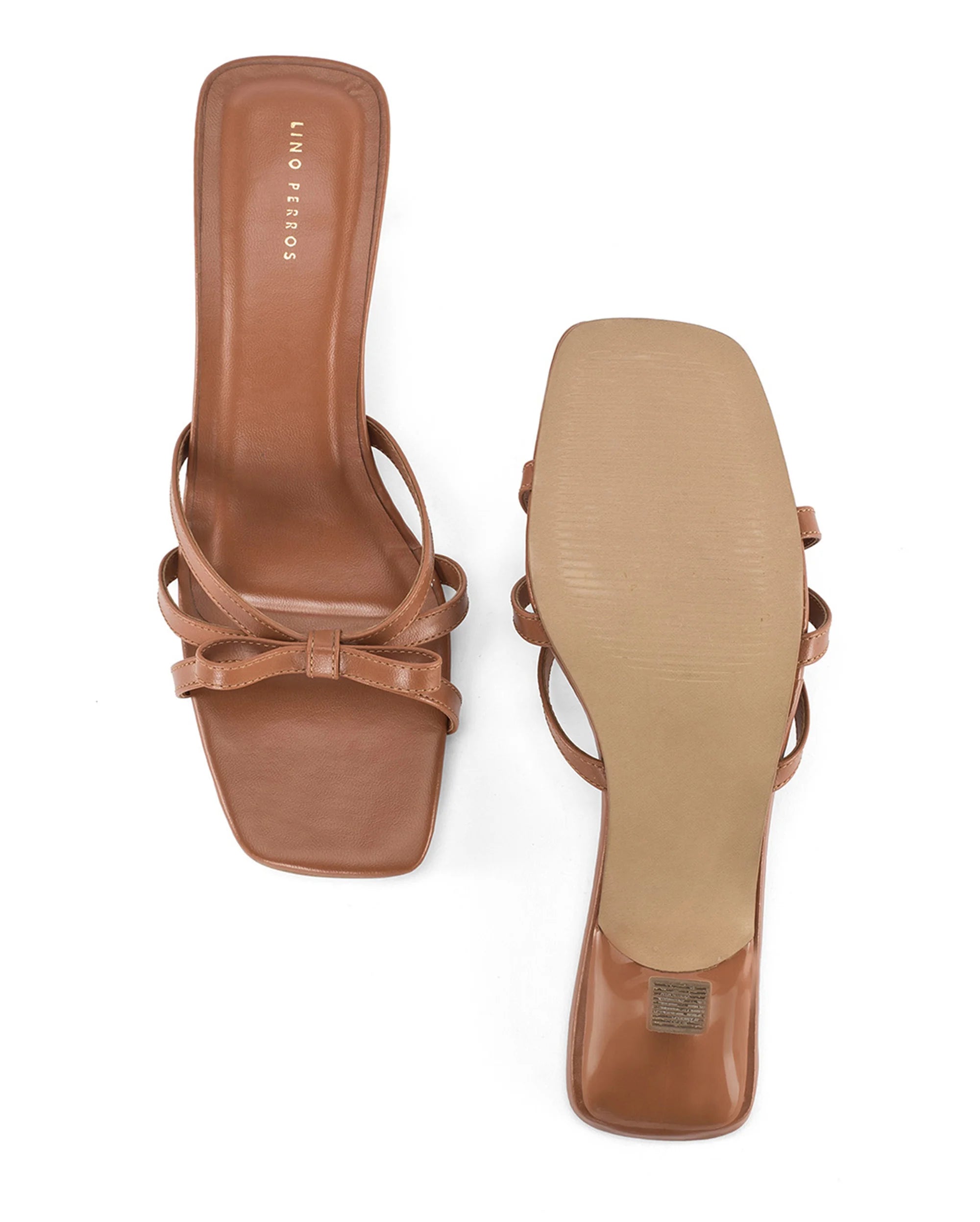 Hepburn Bow Tan Heels - Lino Perros