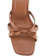 Hepburn Bow Tan Heels - Lino Perros