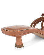 Hepburn Bow Tan Heels - Lino Perros