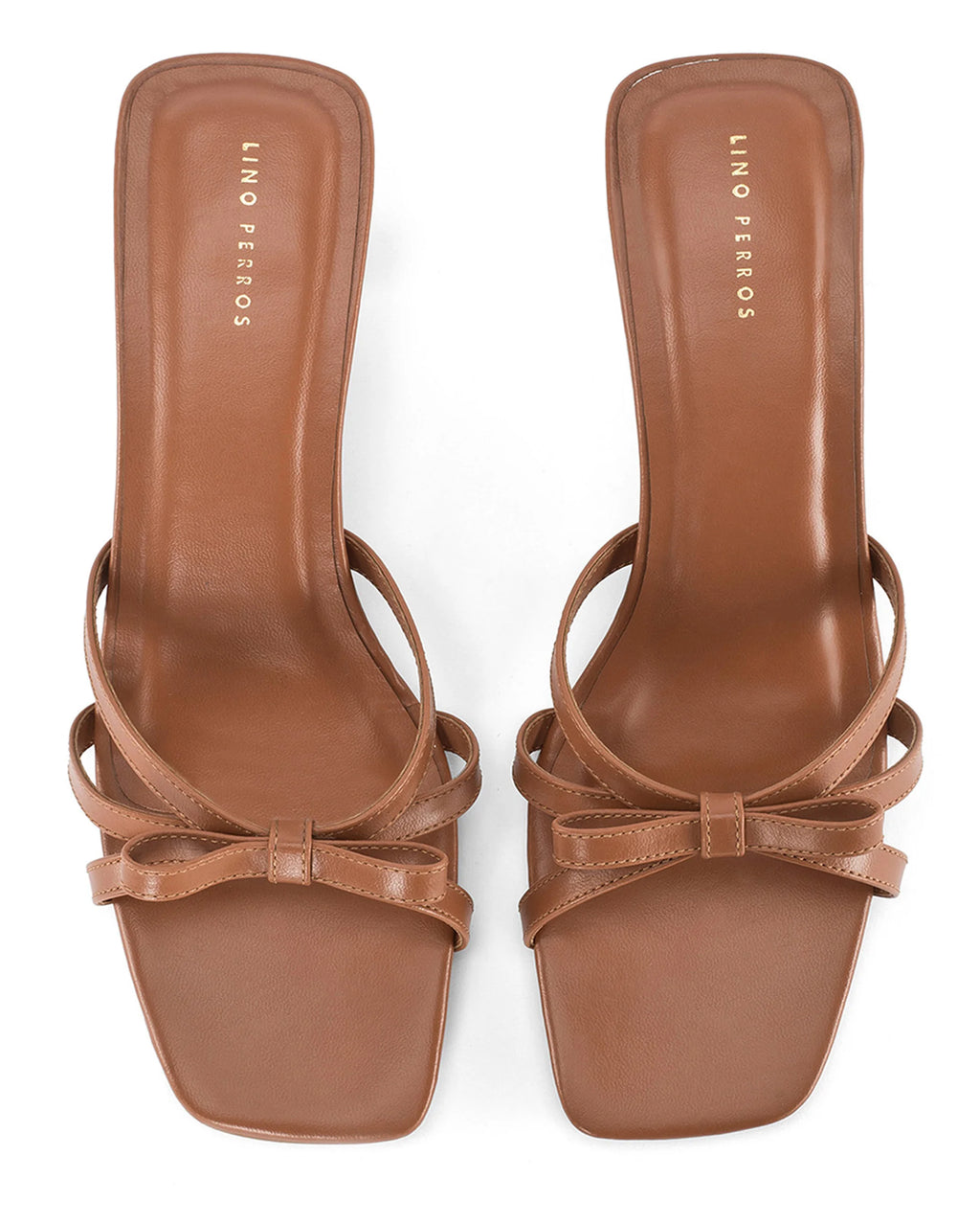 Hepburn Bow Tan Heels - Lino Perros