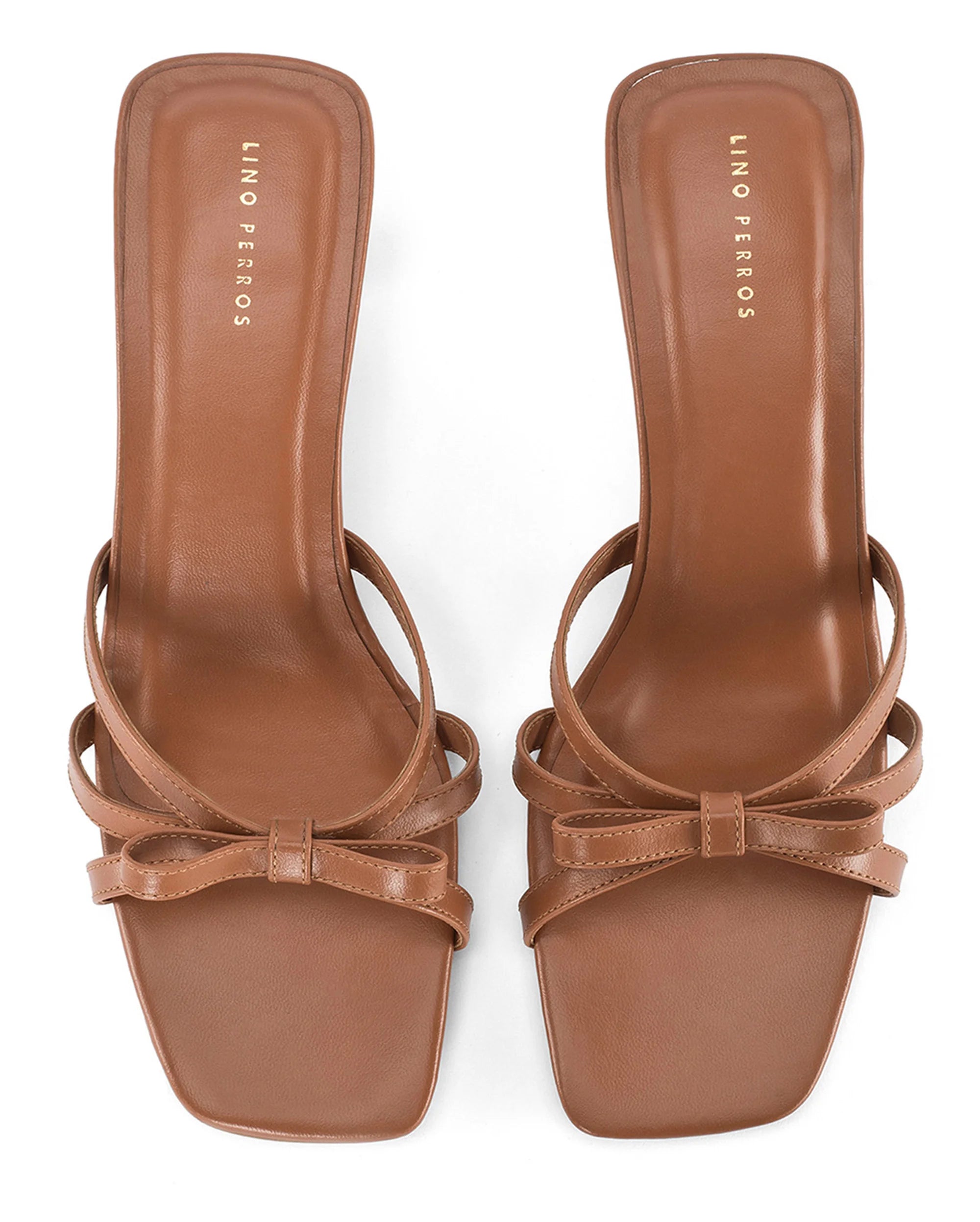 Hepburn Bow Tan Heels - Lino Perros
