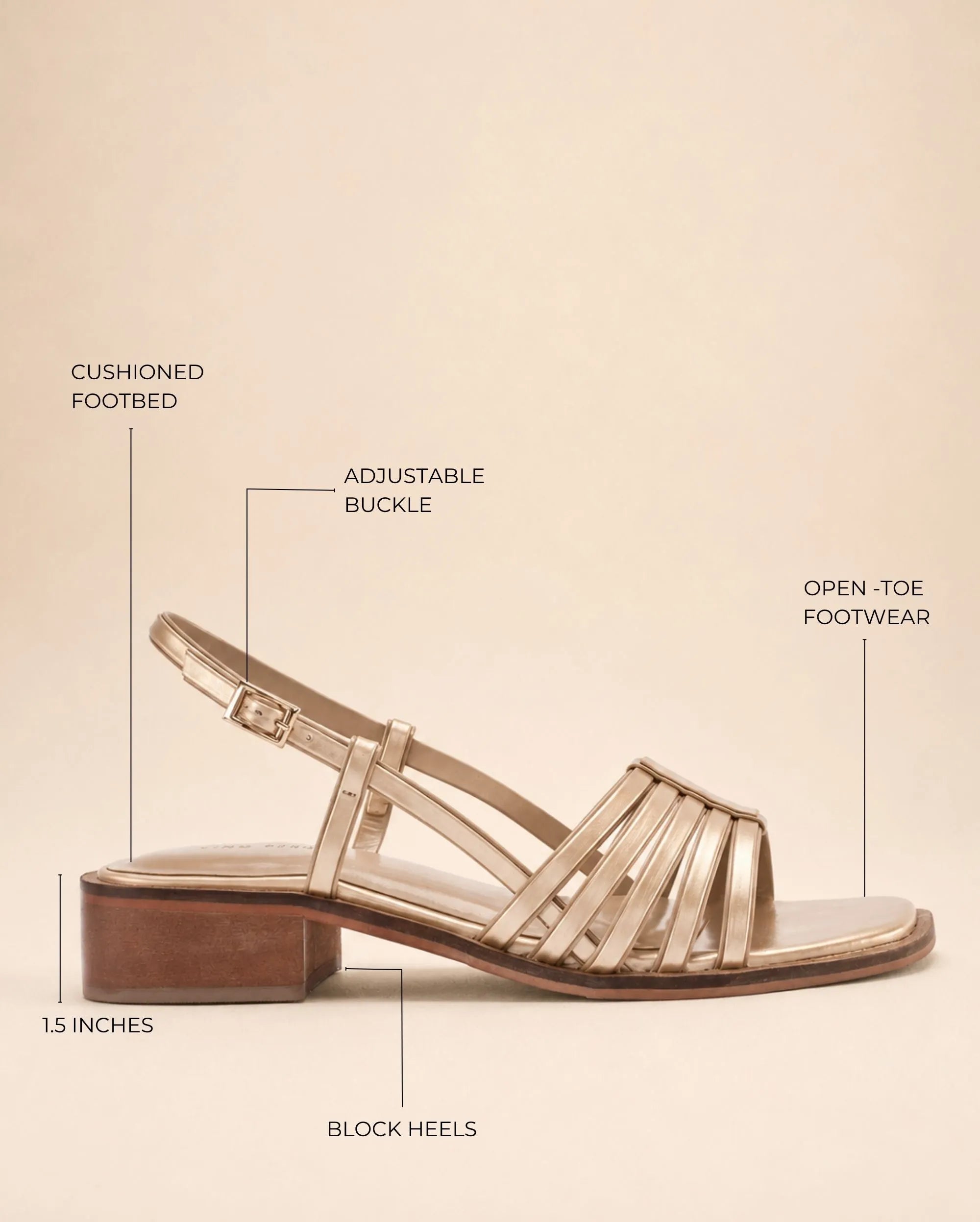 Gabbana Eva Gold Heels - Lino Perros