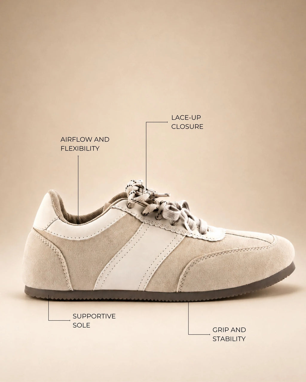 Stellar Nexus Motion Beige Sneakers - Lino Perros