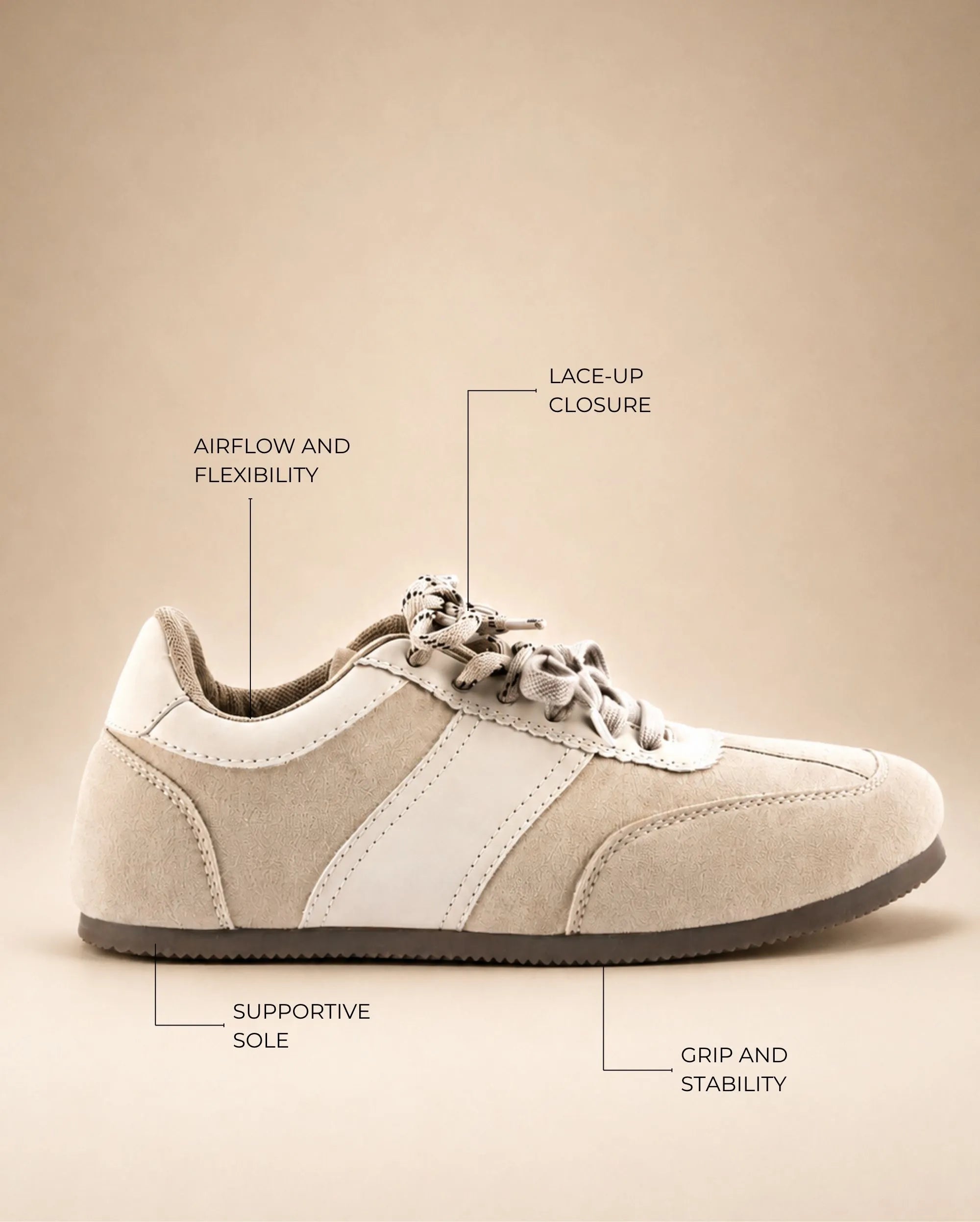 Stellar Nexus Motion Beige Sneakers - Lino Perros