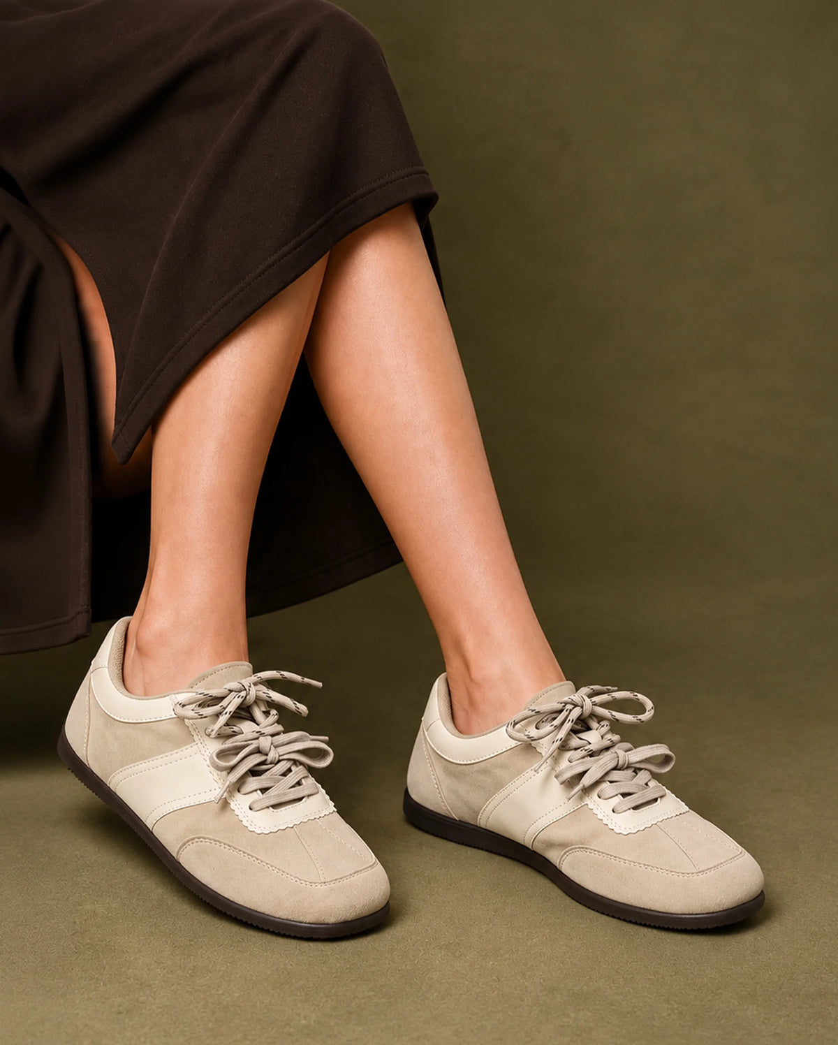 Stellar Nexus Motion Beige Sneakers - Lino Perros