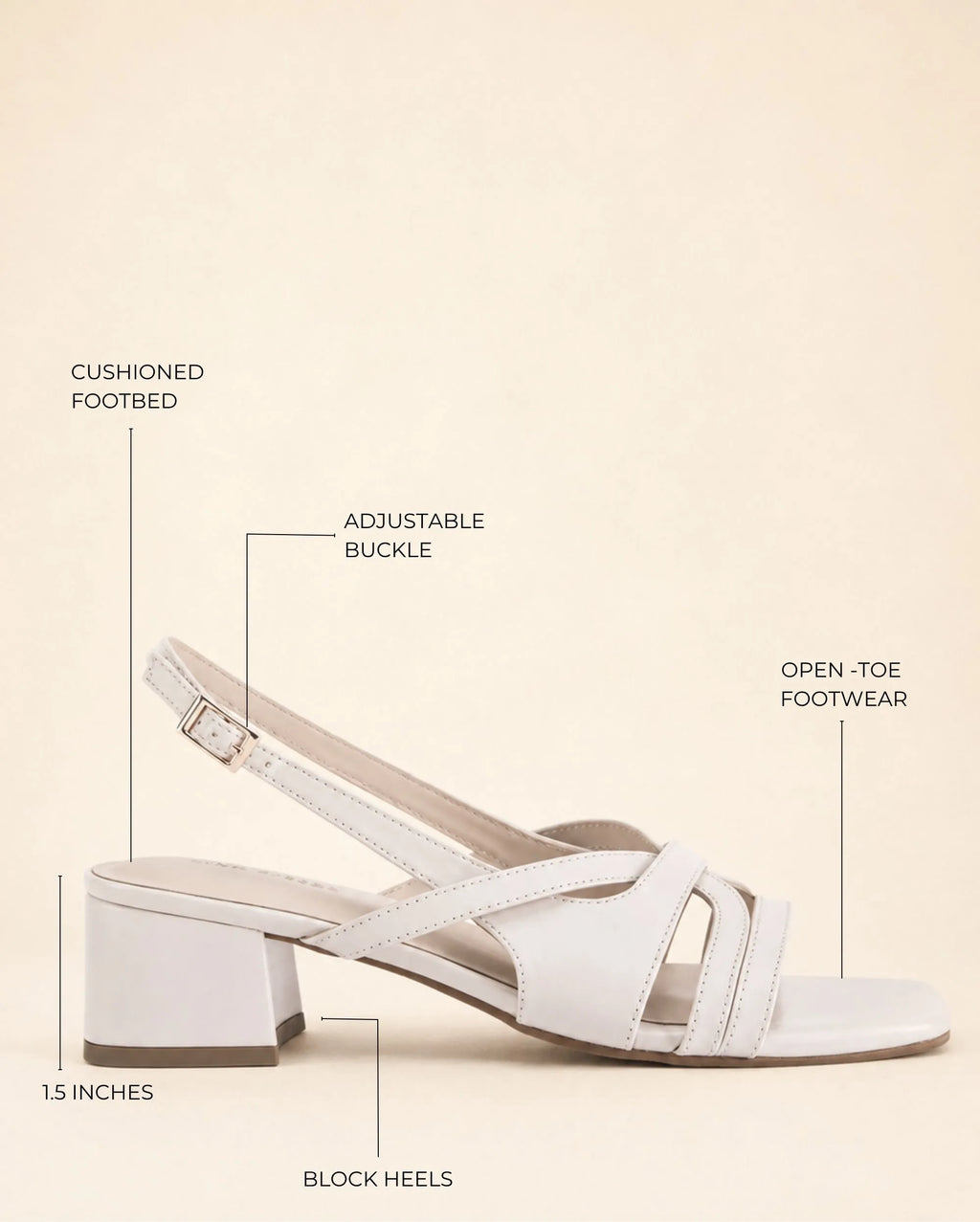 Gabbana Off-White Muse Heels - Lino Perros