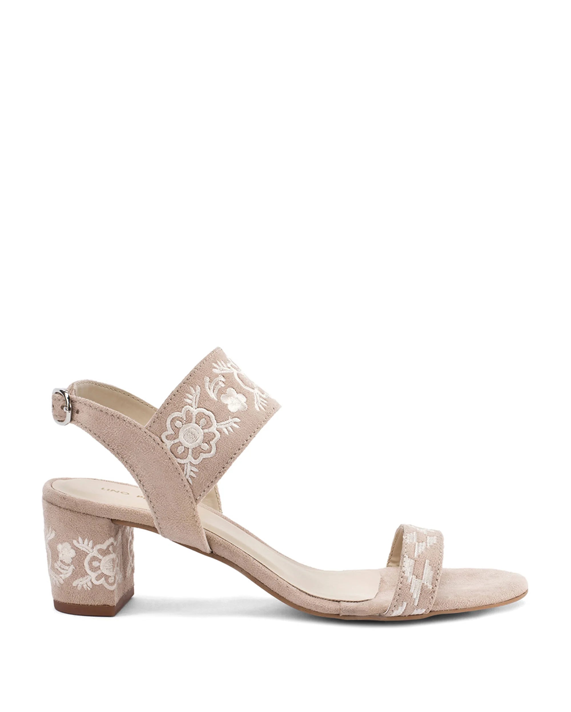Mary Beige Boho Block Heels - Lino Perros