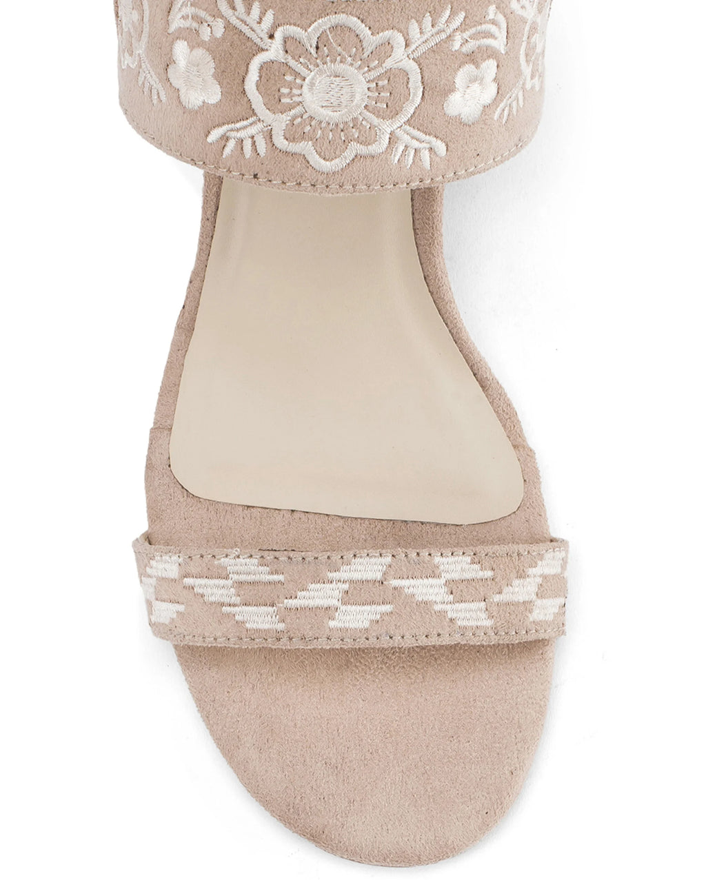 Mary Beige Boho Block Heels - Lino Perros