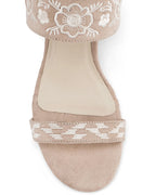 Mary Beige Boho Block Heels - Lino Perros