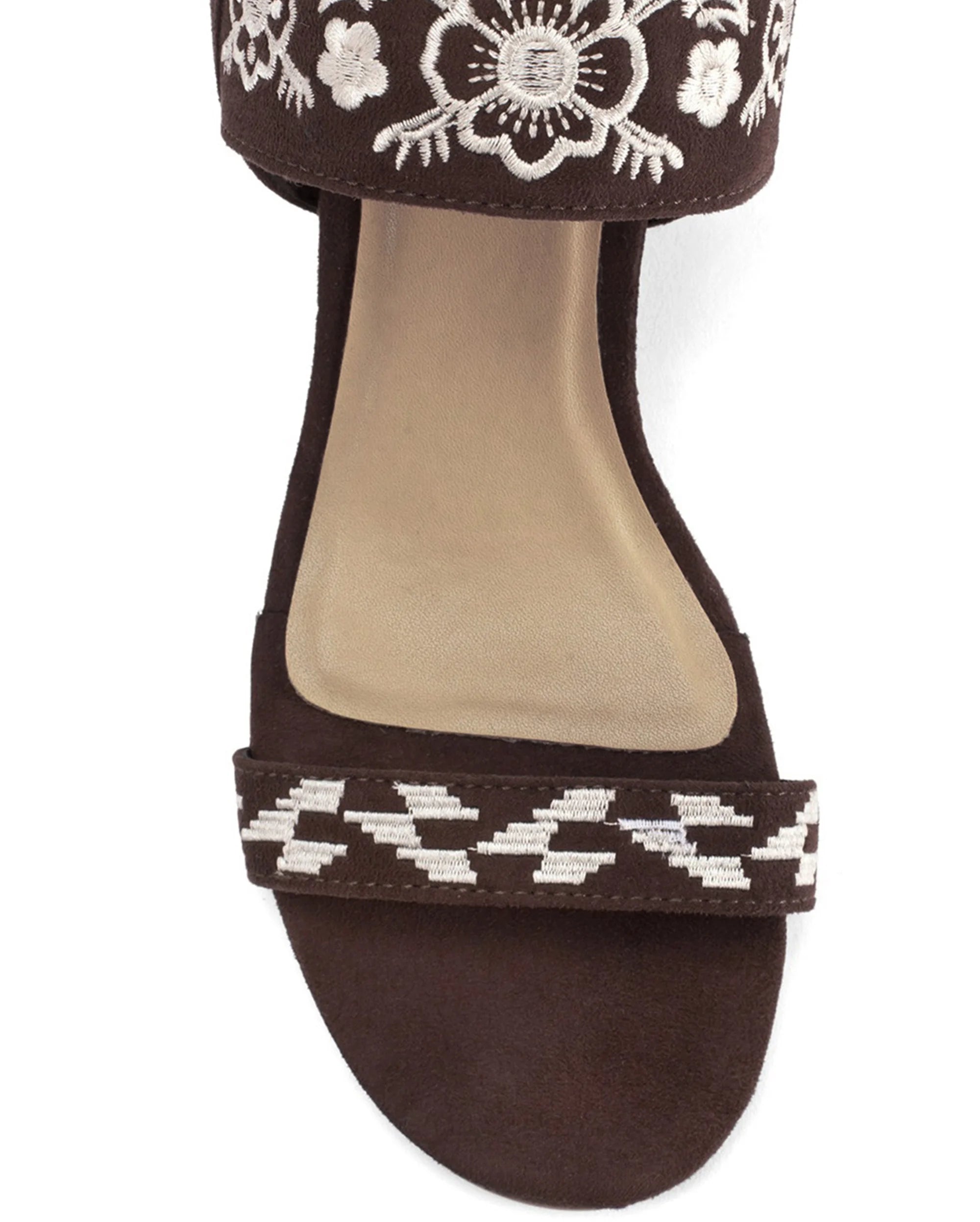 Mary Coffee Boho Block Heels - Lino Perros