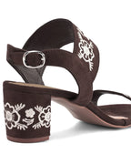 Mary Coffee Boho Block Heels - Lino Perros