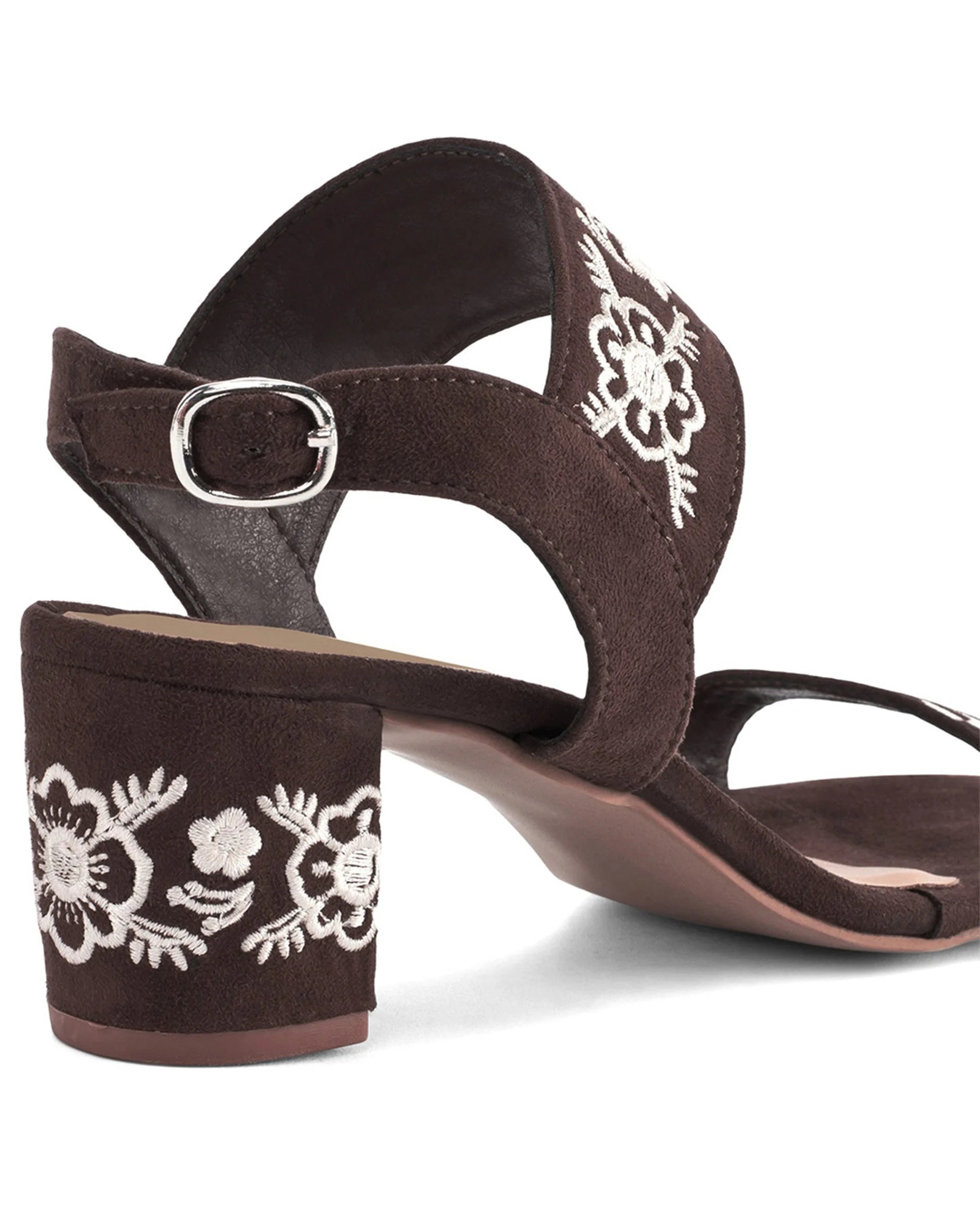 Mary Coffee Boho Block Heels - Lino Perros