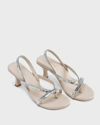 Victoria Beige Starlit Heels - Lino Perros
