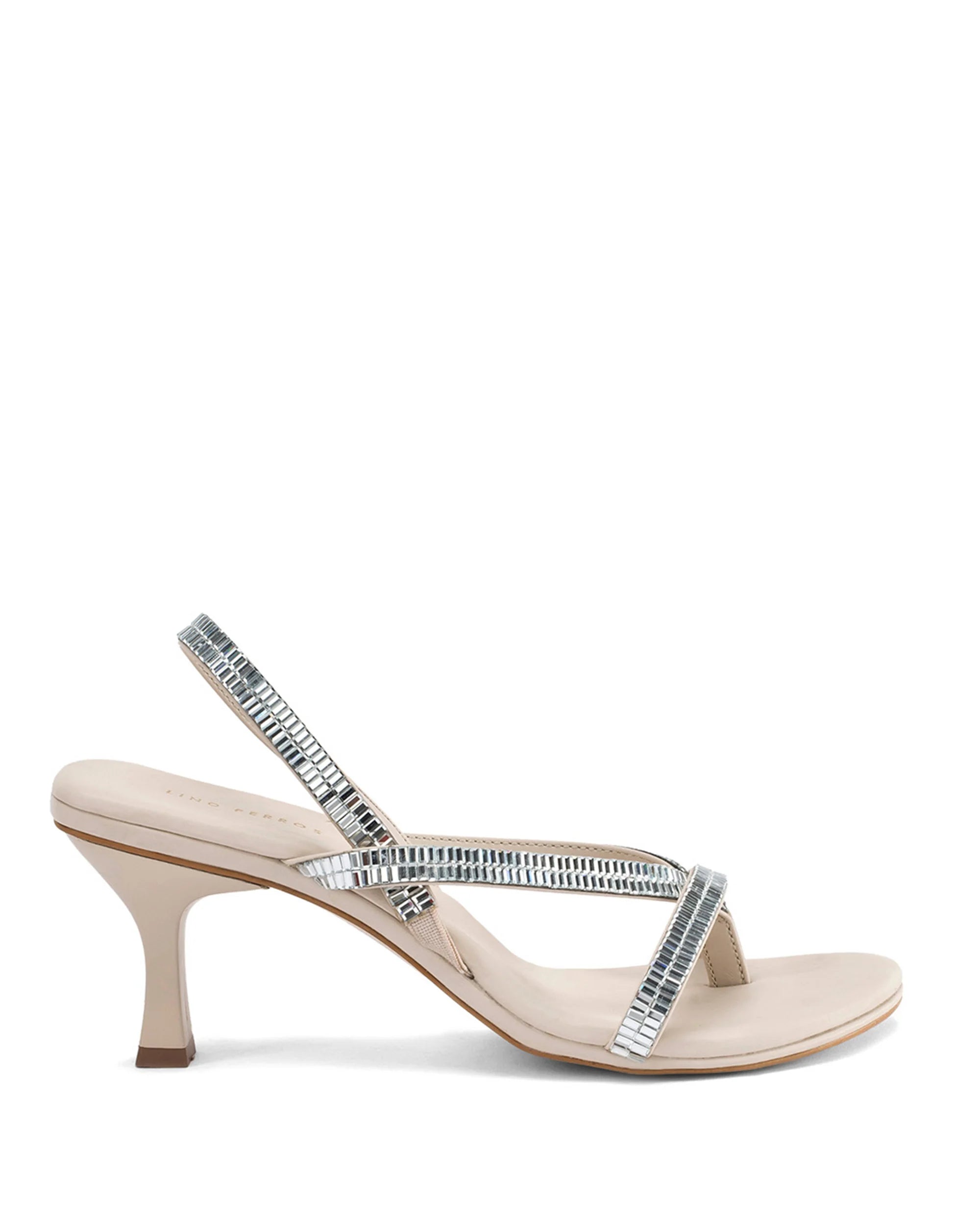 Victoria Beige Starlit Heels - Lino Perros
