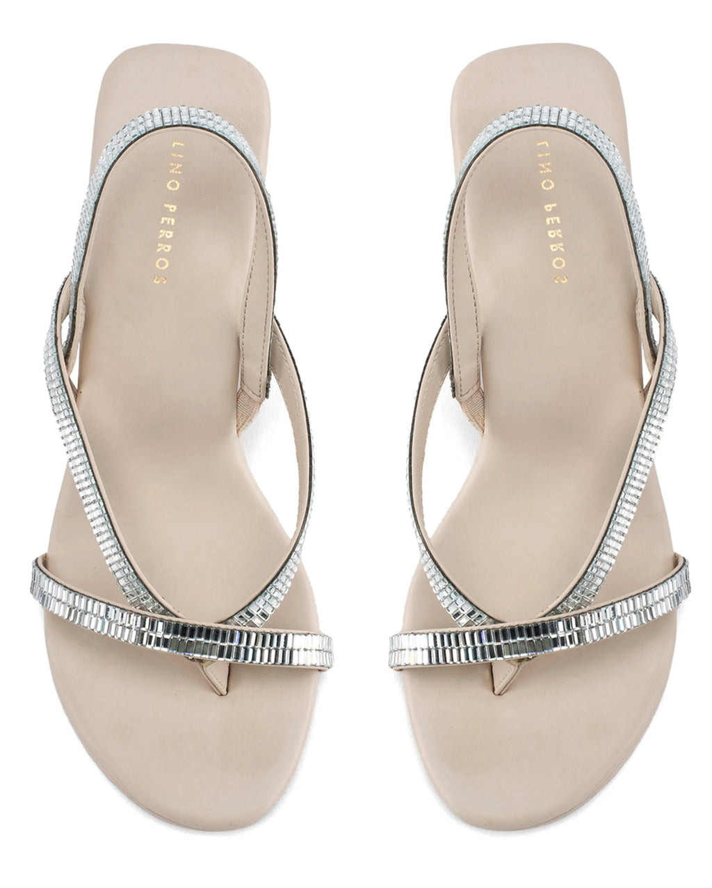 Victoria Beige Starlit Heels - Lino Perros