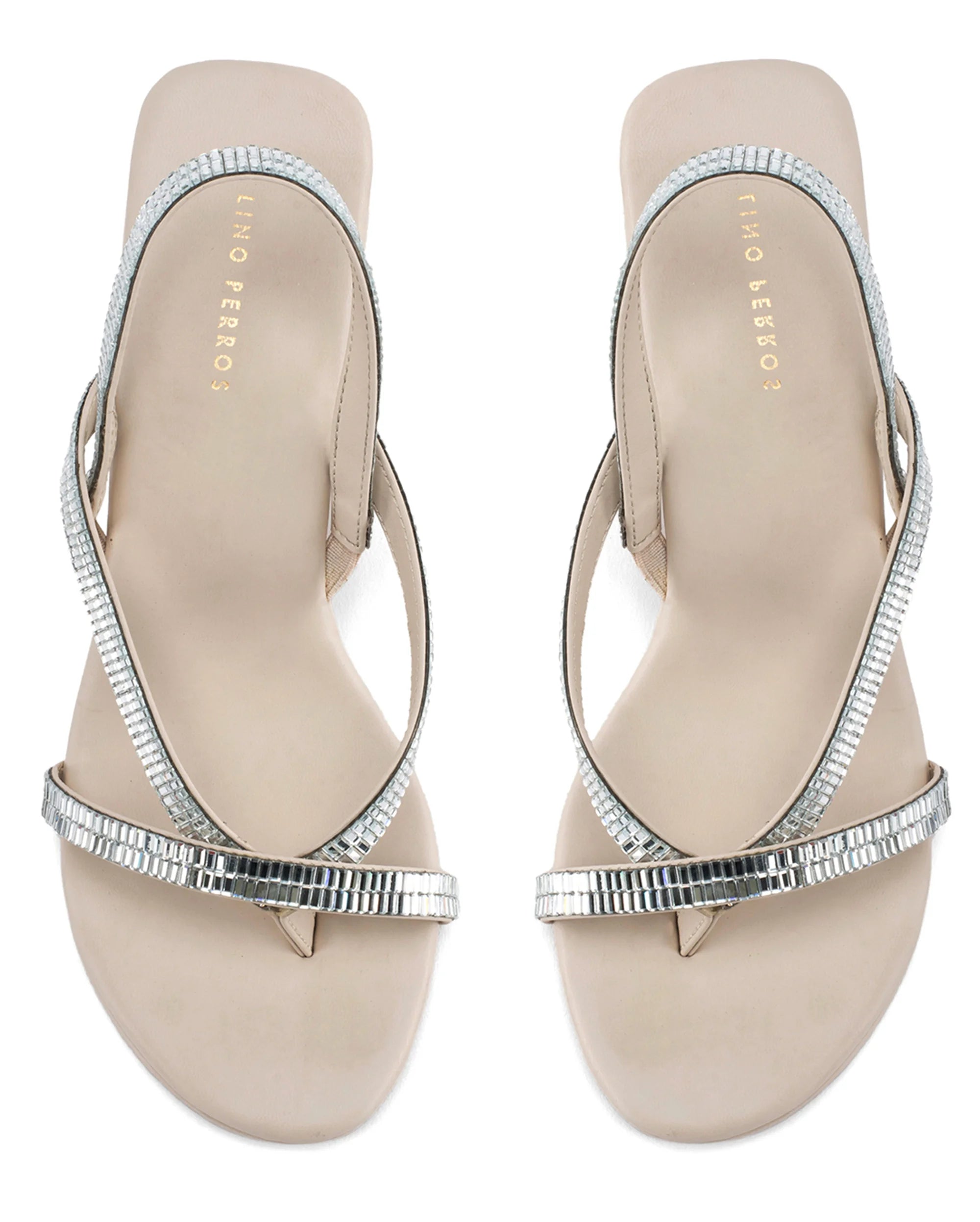 Victoria Beige Starlit Heels - Lino Perros