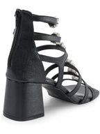 Victoria Black Crystal Gladiator Heels -Lino Perros